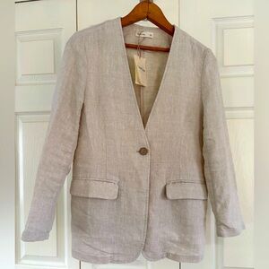 NWT Grae Cove Hailey 100% Linen Relaxed Blazer